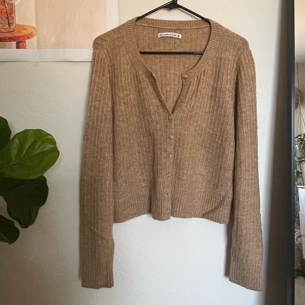 Brown button down sweater